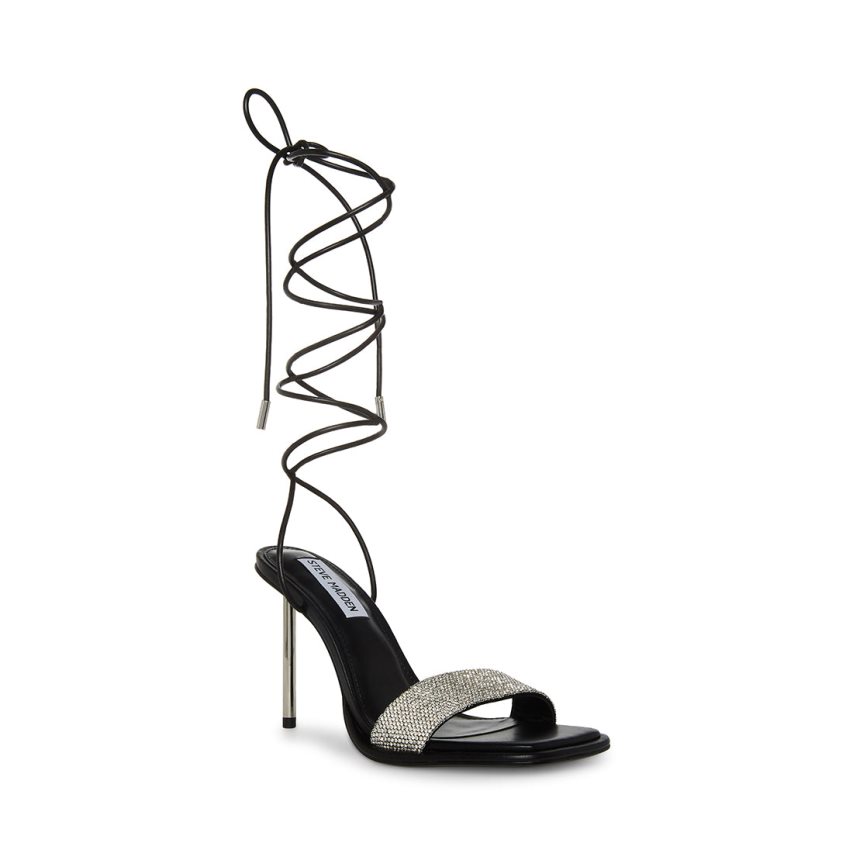 Black Steve Madden Karly Women's Heels Sandals | PH 5072SNG